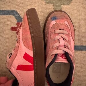 Veja Pink and Navy Kids Sneakers